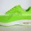 Soft air cushion outsole green upper women shoes 2017 size 36-40