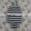 hottest selling infant custom swimwear black and white stripes gallus cotton backless swimwear fresh swimwear top popular summer
