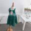 Factory supply 2-7Y little girls hollow back green one-piece dress little girls