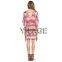 2015 New Design Hot in Summer Plunging Neckline Floral Printed Dress