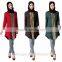 black patched muslim shirt/xger fancy abaya kaftan muslim shirt/ islamic n muslim womenshirt