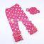 Gold dot triple ruffle pants wholesale knit ruffle pants plastic pants outfit