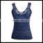 Sexy Seamless Stretch Lace Trim Cami Spaghetti Strap 6 Colors Ladies' Tank Top