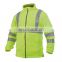 custom winter heavy reflective safety work high visibility fleece jacket
