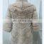 Real rex rabbit fur coat top quality fur fabric women