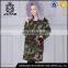 Khaki fashion parka fox fur jacket with fur hooded
