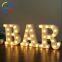 DIY Letter Symbol Sign Heart Lighting Plastic LED marquee letters Wedding Valentine's Day Confession propose marriage Party Decorations