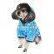 Best Sell Transparent Waterproof Pet Dog Raincoat Blue