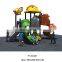 Amusement Preschool children plastic swing and slide set outdoor playground equipment