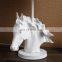 Nordic modern design horse statue resin base custom table lamp for home decor