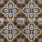 Foshan Flower Design on Mesh Square Shape Colored Glass Mosaic Crafts Glass Painting Tile