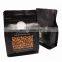 Coffee Bean Print Packaging Bags 340G Coffee Bags With Valve And Zip lock Flat Bottom Costom Printed 340G