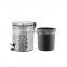 Top sale 5L Embossing Surface Design Home Trash Can Kitchen Household Metal Dustbin Stainless Steel Foot Pedal Dust Bin