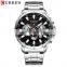 CURREN 8363 Men Quartz Watch With Logo Stainless Steel Japan Quartz Chronograph Business Men Wrist Watches