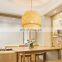 New Nordic Modern E27 Bamboo Chandeliers Bedroom Living Room Hand Woven Pendant Lamp Hand Woven Rattan Hanging Light