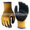 Durable Poly-cotton Blue Heavy Duty Latex Construction Safety Gloves Textured Latex Coated Fishing Working Gloves Manufacturer