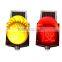 High brightness LED road safety solar yellow flashing warning light