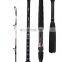 2 section solid or hollow carbon  glass fiber fishing surf rod fiberglass