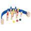 Bowling Game Multicolour Solid Pinewood Outdoor Wooden Toys for Kids