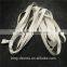smooth white/black latex elastic rubber tape