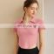 Yoga suit new sexy female summer sports tight running short sleeve cuff show thin coat lapels quick-drying T-shirt