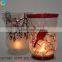 Poinsettias Hand-Painted Crackle Glass Hurricane Candle Holders Bird of Snow Tree Crackle Glass Candle Holder                        
                                                Quality Choice