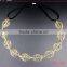 Fancy Lovely Young Women`s Gold Plated Leaves Shaped Elastic Fashion Headband