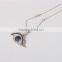 2016 Fashion 925 sterling silver bule evil eye pendant necklace jewelry