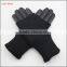 ladies winter leather hand gloves with knitting looping
