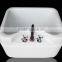 Graceful wooden pedicure spa chair foot spa massage with fiberglass washing basin