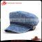 Custom washed denim caps for woman simple blue plain baseball cap