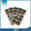 Eco-friendly soft crystal clear cute cartoon epoxy sticker with strong 3M adhesive