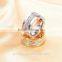 Wholesale shining full rhinestone finger rings fashion 18K gold plated Jewelry