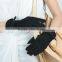 low price black color women Lambskin acrylic lining suede gloves