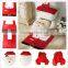 Christmas Bathroom Decoration Happy Santa Toilet Seat Cover and Rug Set