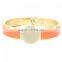 Gold Enamel Bangle Bracelet For Monogram Hinged Enamel Bangle