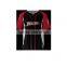 Custom Full Button Sublimated Bulldogs Black/Red Baseball Jersey/Shirt