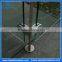 Stainless steel glass clamp for round tube