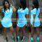 2016 Summer Sexy Club Dress Short Sleeve Split Bandage Bodycon Cheap O-Neck