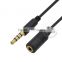 High quality 3.5 mm male to female digital audio extension Aux cable