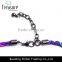 Diamond jewelry mix color woven rope with gun black alloy flower pendant necklace jewelry new arrival 2016
