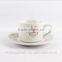 Customized promotion porcelain ceramic espresso coffee cup and saucer set ceramic tea cup set