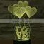 13-Led Night Light 3d Heart Balloons With Love Word Romantic Style Led Desk Lamp Bedroom Hotel Led Table Decor Lamp
