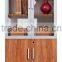 bookcase with glass door for office ues filing cabinet melamine material