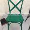 China Supplier Iron Cross Back Vintage Metal Chair in Dining Chair