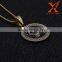 Fashion 2016 Stainless Steel Round Iced Out Stone Gold Black Jesus Face Head Locket Pendant