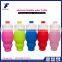2016 hot selling kid children cute cartoon folable silicone water bottle