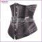 Women's Punk Faux Leather Steel Boned Buckle Overbust Corset Body Shaper