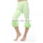 wholesale baby girls organic cotton comfortable greeen ruffle pants for boutique girl fall wear baby clothes