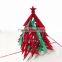 Christmas Tree Handmade card 3D pop up Red & Green Creative Kirigami & Origami Christmas Card                        
                                                Quality Choice
